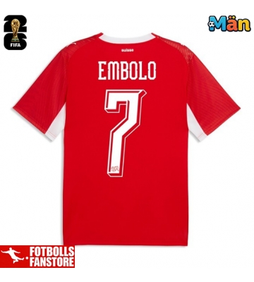 Schweiz Breel Embolo #7 Hemmatröja VM 2026 Kortärmad